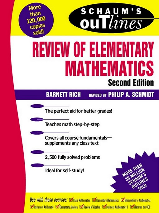 Title details for Review of Elementary Mathematics by Barnett Rich - Available